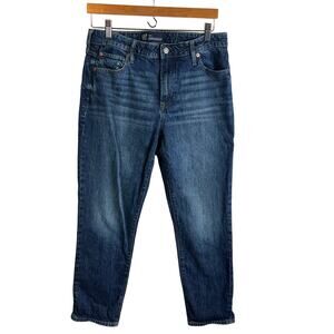 Gap Universal Slim Boyfriend Jeans Womens Size 30 R Blue Dark Wash